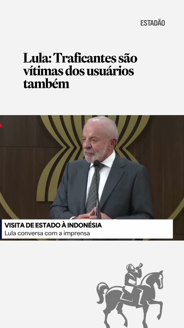 Lula falando à imprensa na Indonésia