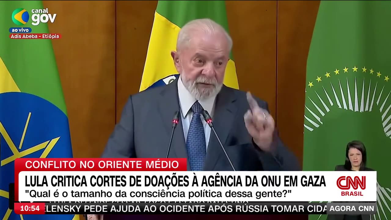 Lula discursando em Adis Abeba